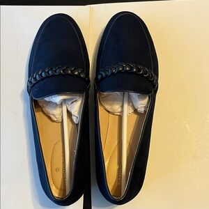 Bandolino Women's Dark Blue Loafers with Braided Detail